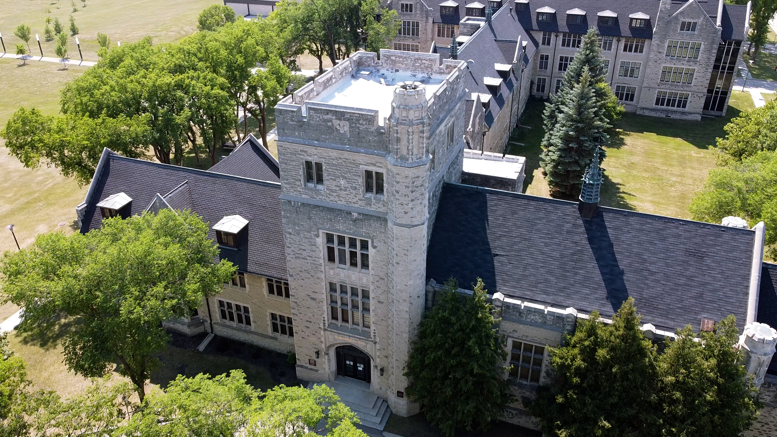 Aerial view of the CMU campus