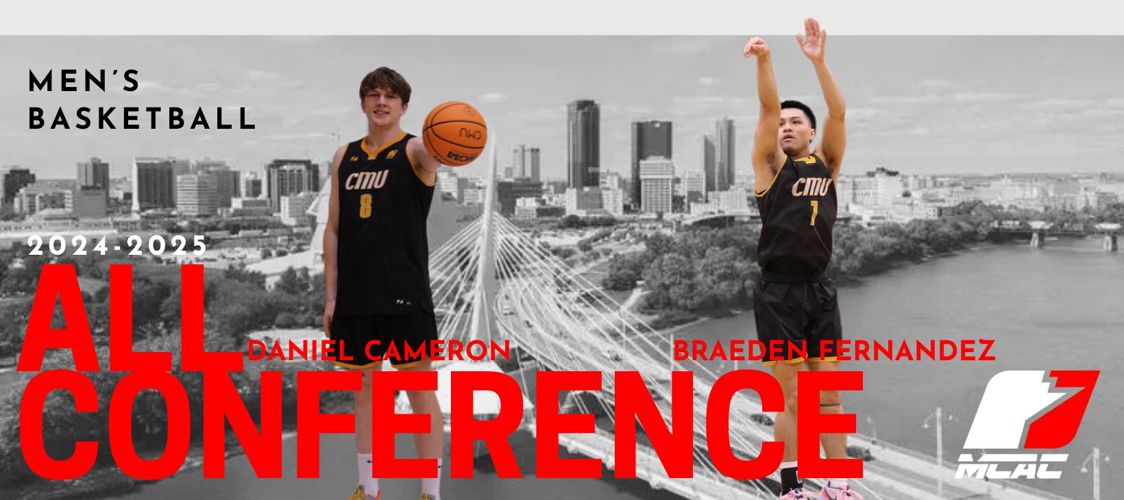 Cameron & Fernandez of Blazers MBB Named to MCAC All-Conference Team