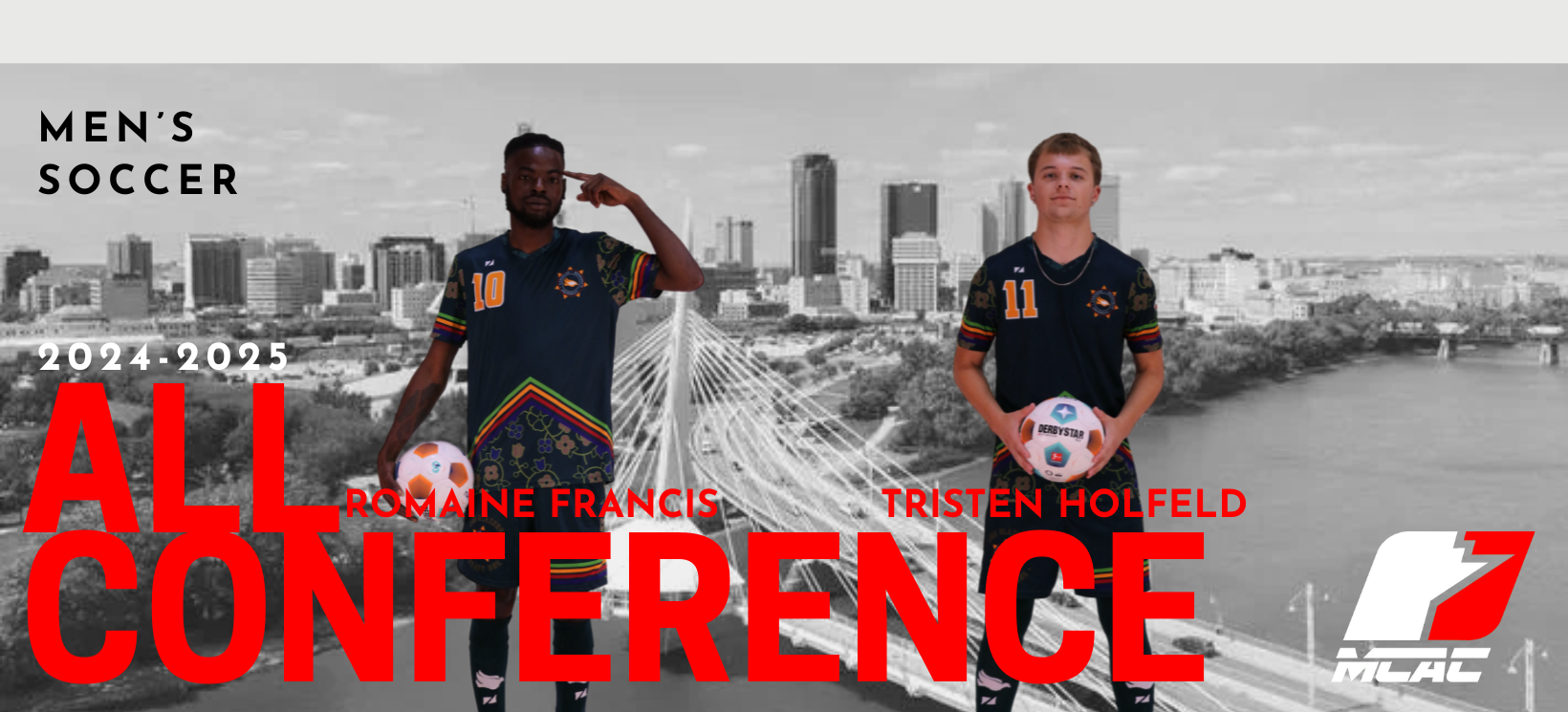 Blazers Francis and Holfeld Named to Men's Soccer All-Conference Team